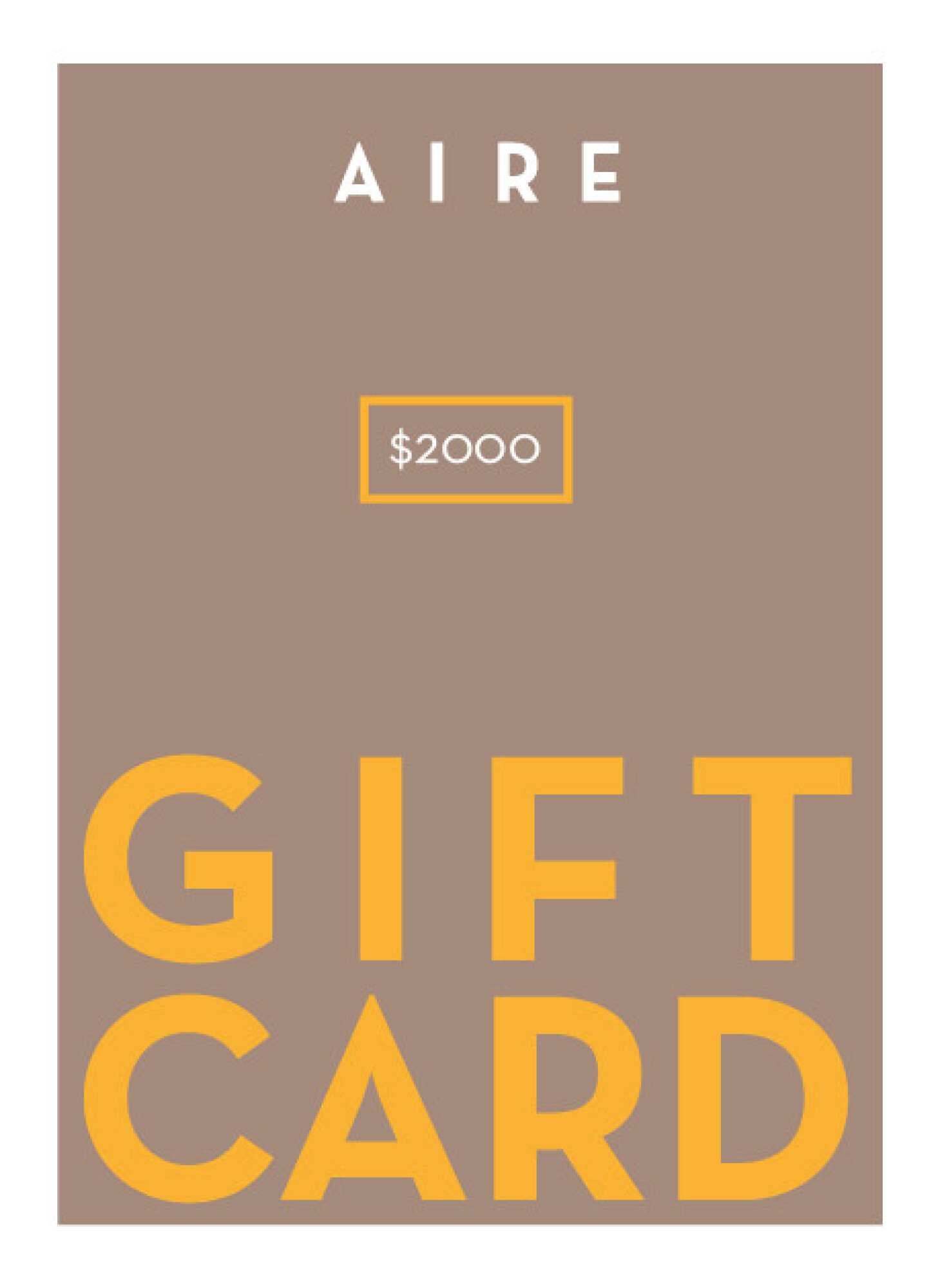 GIFT CARD $2000